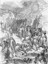 La derrota de los ingleses por los galeses en Berwin